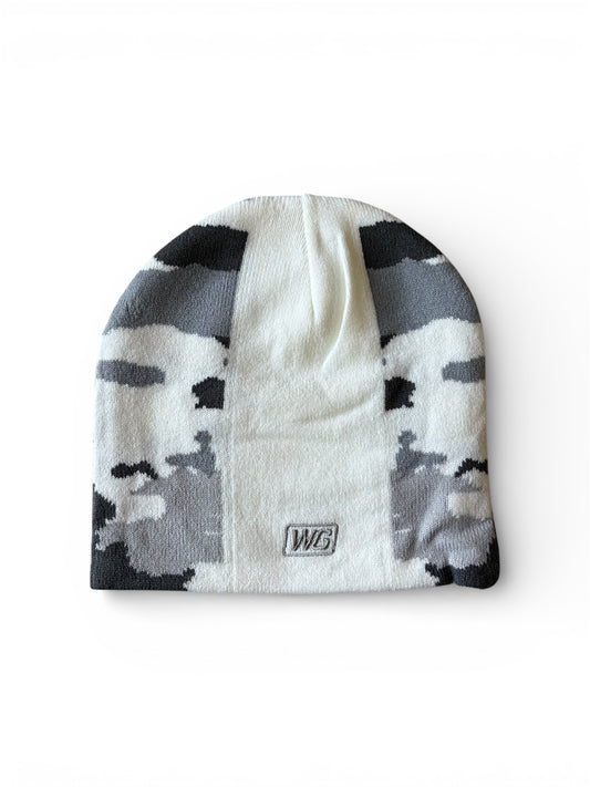 CAMO WHITE BEANIE